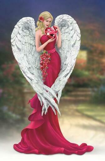 Thomas Kinkade Heart Of Love Angel Figurine By The Bradford