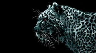 Digital Leopard Dark Wireframe HD Image Abstract 3d