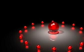 3d Red Marbles Wallpaper Desktop