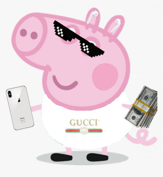 Baddie Peppa Pig Baby Girl Trendsetter Wallpaper