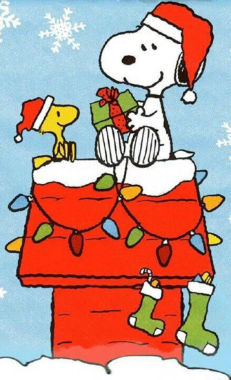 Snoopy Christmas Gift iPhone Wallpaper