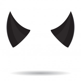 Black Devil Horns Graphic Wallpaper