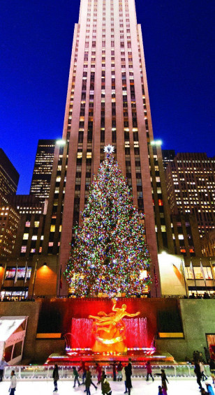 Christmas In New York iPhone Wallpaper