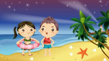 Cartoons On The Beach Clip Art Library