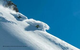 Powder Skiing Wallpaper