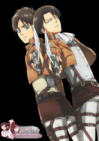 Render Shingeki No Kyojin Eren And Levi By Panelletdelimon On