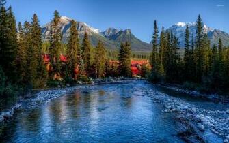 Beautiful Huts In Banff National Park Wallpaper Nature