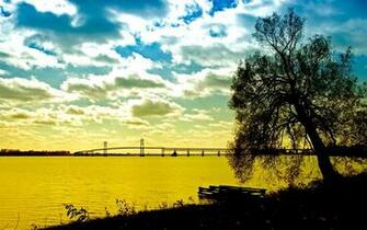 Yellow Lake Desktop Pc And Mac Wallpaper