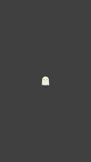Adorable Ghost Aesthetic Gray Wallpaper