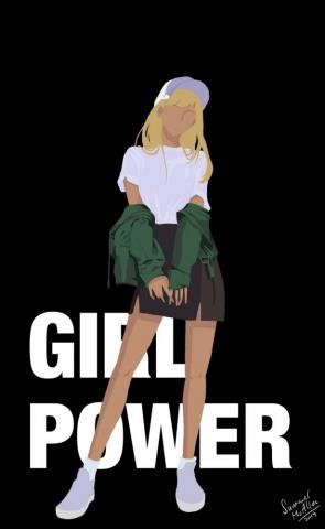 Girl Power Wallpaper Black By Summermcallen