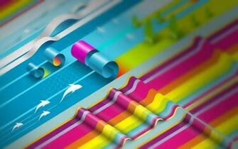 Colorful Paper Roll Wallpaper HD