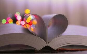 Book S Heart Bokeh Lights HD Wallpaper
