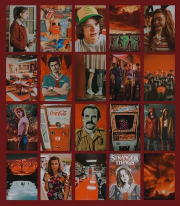 80s Aesthetic Stranger Things Wall Collage Kit Digital In