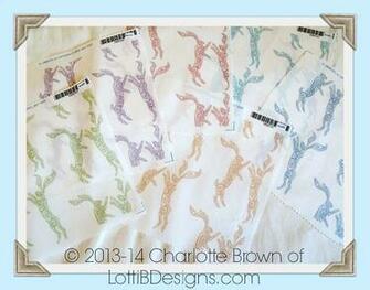 Boxing Hares Design For Fabric And Wallpaper By Designer Lotti Brown