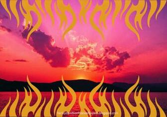 At Sunset Landscape Desktop Wallpaper Harley Davidson Logo