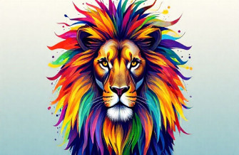 Colorful Lion Wallpaper