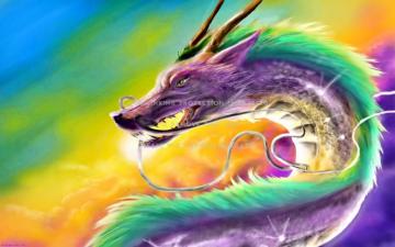 Chinese Dragon Colorful Fantasy Abstract