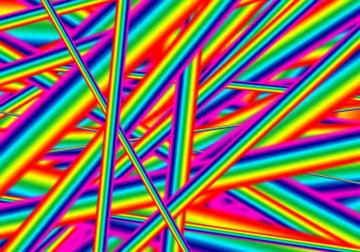 Gaudy Criss Crossing Rainbow Bars Wallpaper