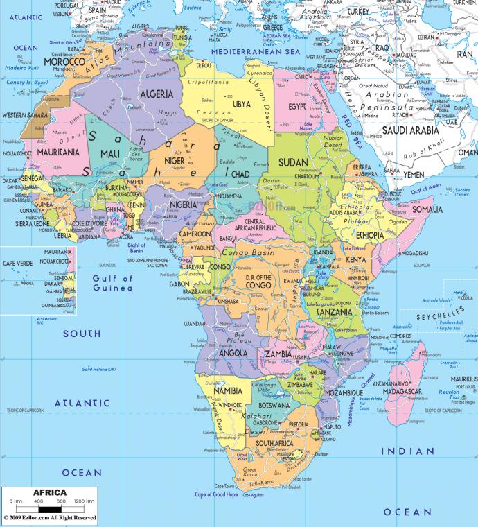 Africa Map Wallpaper