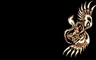 Abstract Fire Griffon Wallpaper