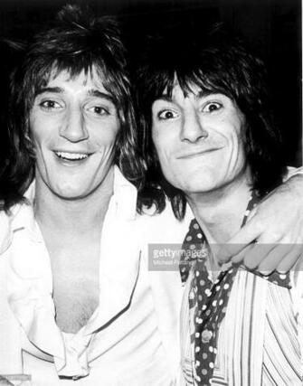 Singer Rod Stewart And Guitarist Ronnie Wood Of The Faces In
