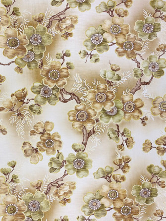 Green And Brown Floral Wallpaper