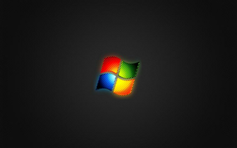 Carbon Fiber With Glowing Windows Logo By Elvenrunelord