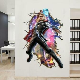Retail 60cm 3d Wallpaper Avengers Wall Posters For Children