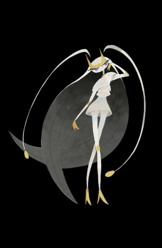 Pheromosa Pokemon On Black Wallpaper