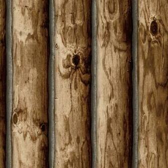 Union Rustic Marissa Cabin Logs L X W Peel And Stick