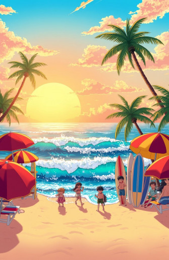 Anime Beach Wallpaper