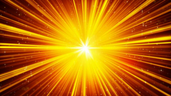 Yellow Shining Light Rays And Stars Loopable Background 4k