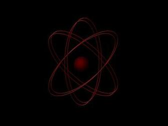 Wallpaper Atom Red And Black