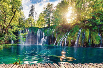 Tropical Waterfall Wallpaper About Murals