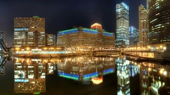 Chicago Night Light HD Wallpaper New