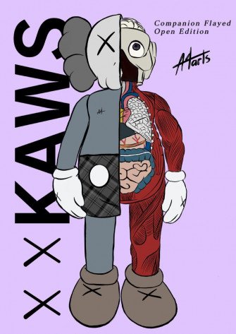 Lot Kaws Affiche Companion Flayed Open Edition Papier