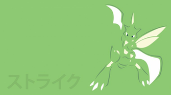 HD Pokemon Vector Wallpaper Mimalistic Scyther