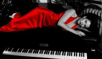 Gown Red Girl Digital Satin Elegant Beautiful Dress Woman Photoshop