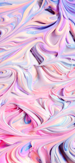 Rainbow Hued Slime Abstract Artwork On iPhone Wallpaper