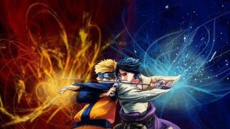 Naruto Vs Sasuke Wallpaper Red X Blue By Narutoarts1