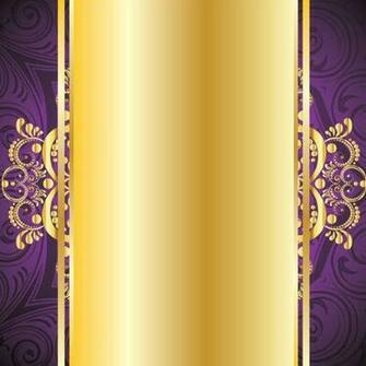 Golden With Purple Decorative Background Vector
