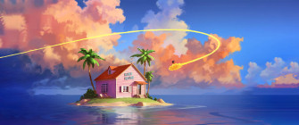 Ultra Wide 4k Island Cartoon Wallpaper