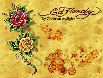 Ed Hardy Roses Wallpaper