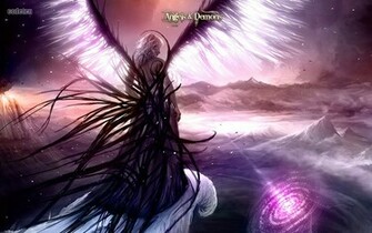 Glowing Angel Wings Wallpaper