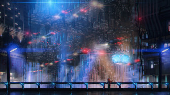 Futuristic Cyberpunk City Wallpaper