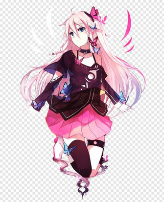 Female Anime Character On Blue Background Ia Vocaloid Hatsune