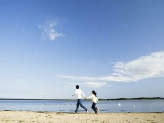 Beach Vacation People On The Photos Young Lovers In