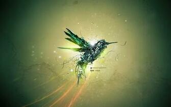 Green Bird Flight Wallpaper HD