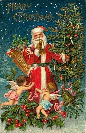Santa Claus Vintage Wallpaper Desktop HD