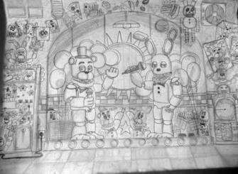 Drawing Of Fredbear S Family Diner Fnaf3 Fanmade By Freddyfredbear On